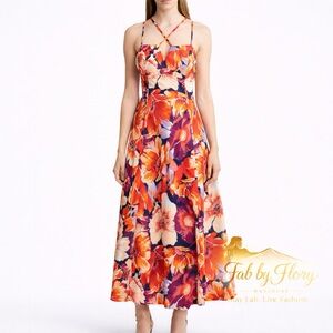 Lulu's Vibrant Floral Midi Dress - sold at Nordstrom